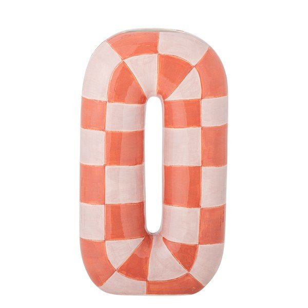 Keraamiline käsitsi maalitud vaas lõhe/kreemikas värvitoonis (kõrgus 32 cm) Mae - Bloomingville