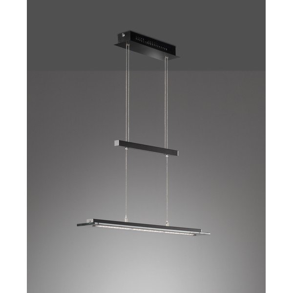 Must metallist dimmerdatav LED rippvalgusti Tenso - Fischer & Honsel-image-1