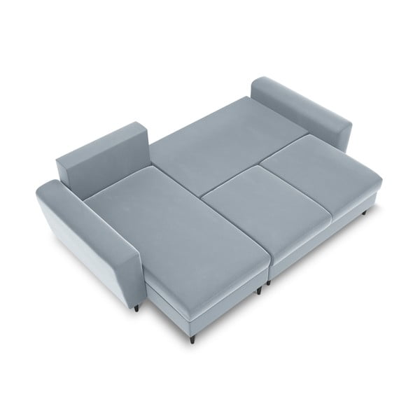 Helesinine sametist panipaigaga nurgadiivanvoodi Kyoto - Cosmopolitan Design-image-1