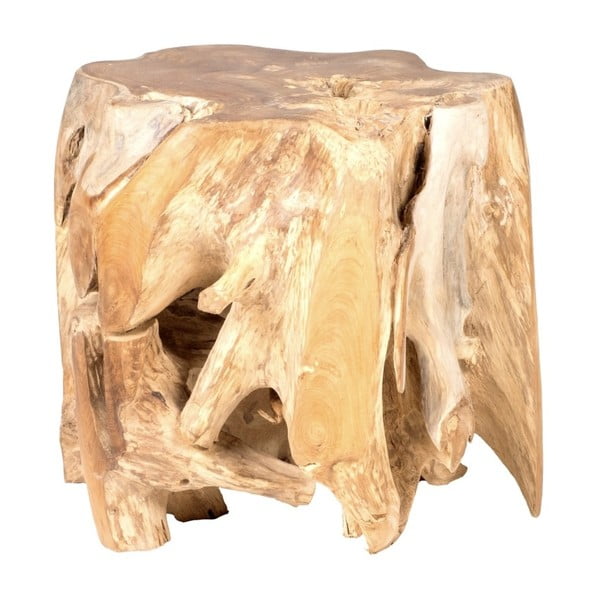 Zahradní konferenční stolek z teakového dřeva Massive Home Limb, ⌀ 45 cm