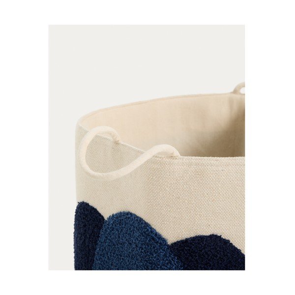 Elevandiluu värvi riidest laste mänguasjakorv ø 35x50 cm Tandani - Kave Home-image-2