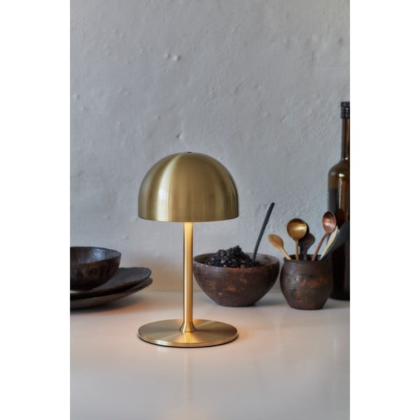 Messingivärvi puldiga juhitav LED-lauavalgusti metallist varjuga (kõrgus 22 cm) Tim - Sirius-image-3