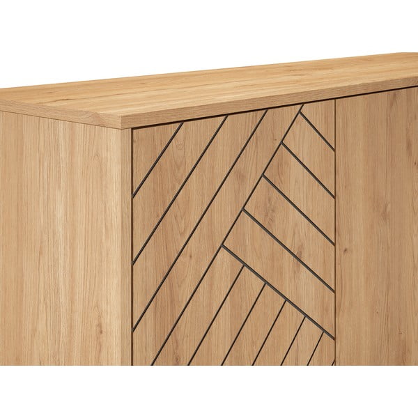 Antratsiit/loomulik madal kapp tammepuust 140x80 cm Madona - Marckeric-image-1