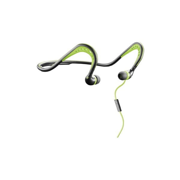 Černo-zelená sportovní ergonomická sluchátka CellularLine Scorpion