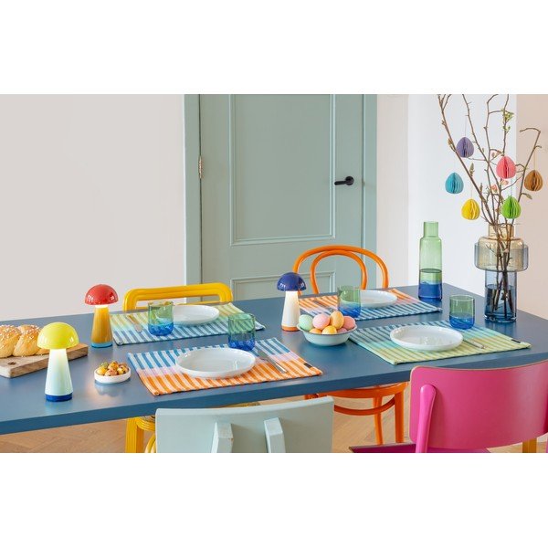 Kollane-helesinine LED dimmerdatav laualamp (kõrgus 18 cm) Bobbi - Remember-image-4