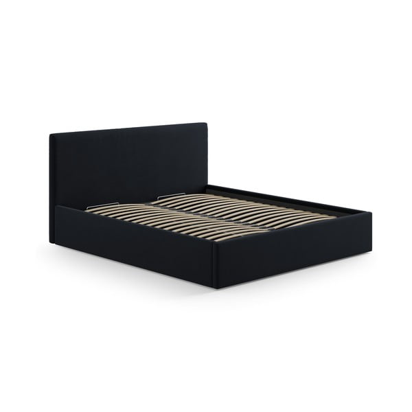 Tumesinine polsterdatud voodi peats 210,5x100 cm Remo – Micadoni-image-3