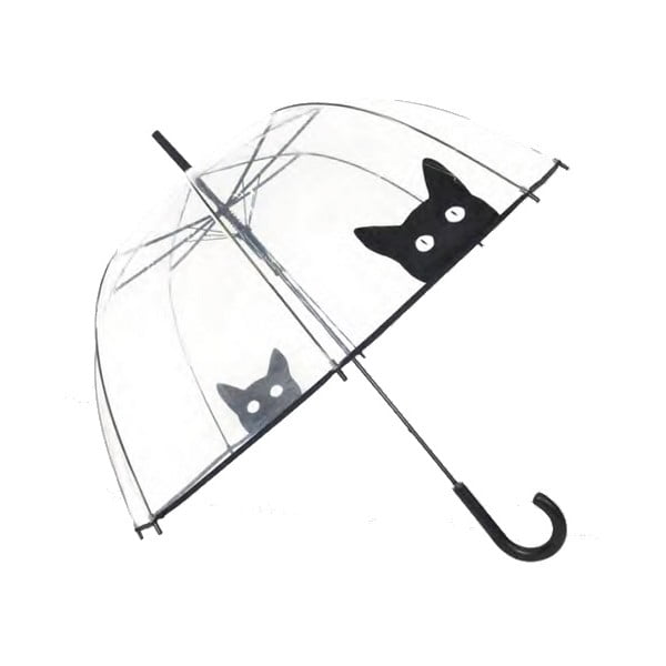 Transparentní holový deštník Ambiance Birdcage Cat, ⌀ 84 cm