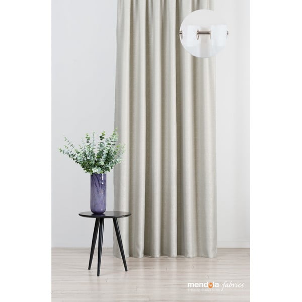 Beež kardin 140x260 cm Teorema - Mendola Fabrics-image-2