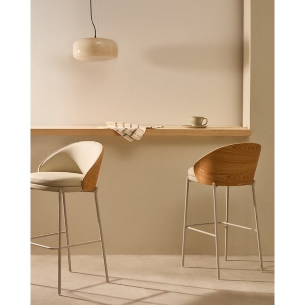 Beež baaritool (istme kõrgus 65 cm) Eamy - Kave Home-image-2