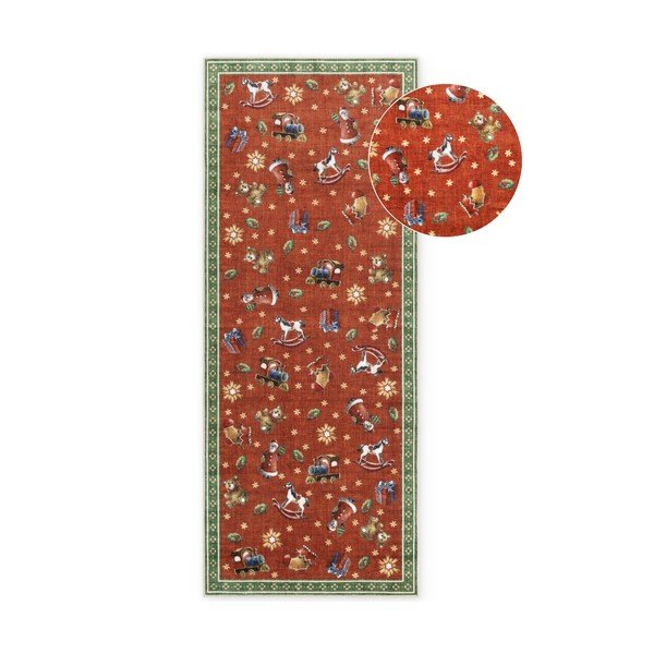 Punane/roheline jooksja jõulumotiiviga 80x200 cm Toy's Delight Nostalgic Noel Red Green - Villeroy&Boch