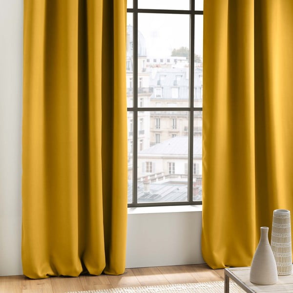 Kollane pimendav kardin 135x280 cm Occult - douceur d'intérieur-image-2