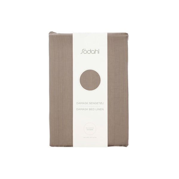 Taupe damastist pikendatud voodipesu üheinimesevoodile 140x220 cm Noble - Södahl-image-4