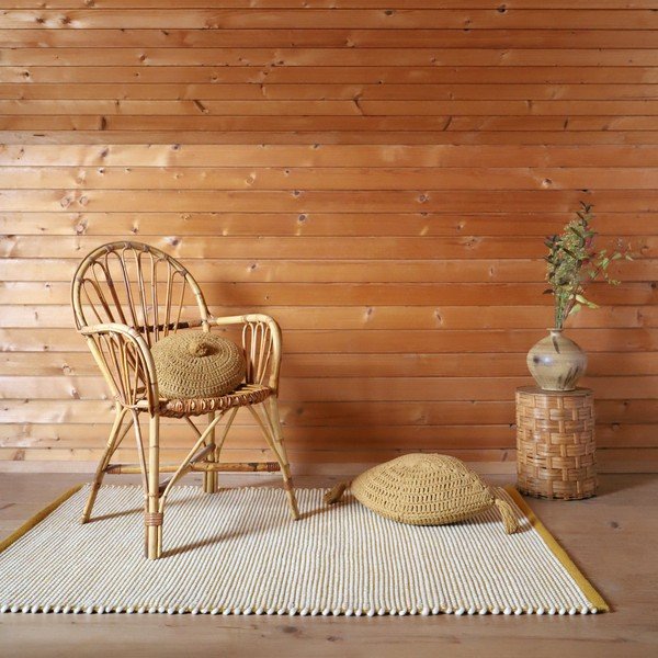 Kollane villane vaip 170x110 cm Bergen - Nattiot-image-1