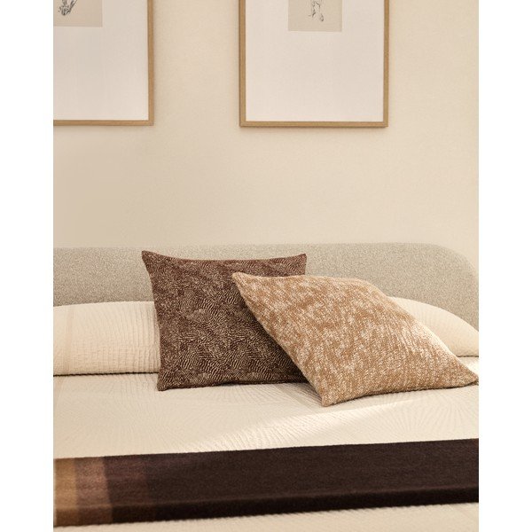 Elevandiluu värvi žakaarist voodikate 240x260 cm Zenti - Kave Home-image-3