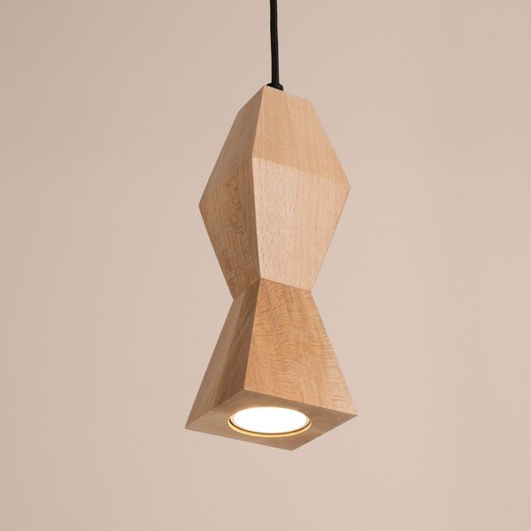 Naturaalsest pöögipuust ripplamp, läbimõõduga 8 cm Cubo - Sollux-image-3