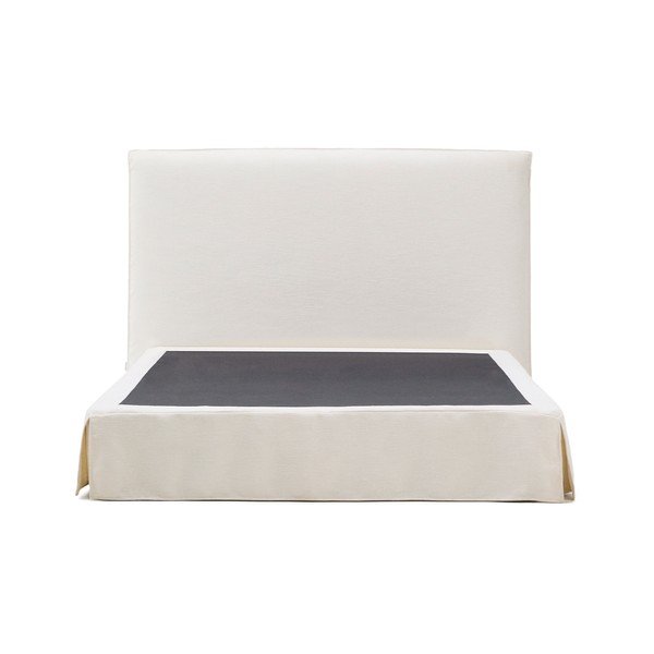 Valge polsterdatud kaheinimesevoodi 160x200 cm Jaira - Kave Home-image-3