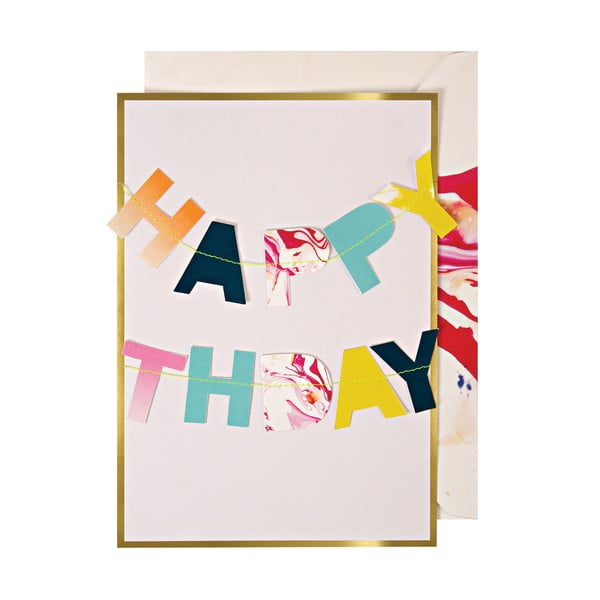 Tervituskaardid Marble Birthday – Meri Meri-image-2
