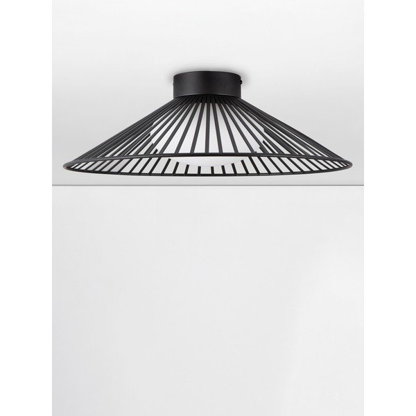 Matt must metallist LED-laevalgusti klaasist varjuga Brume - Nova Luce-image-4