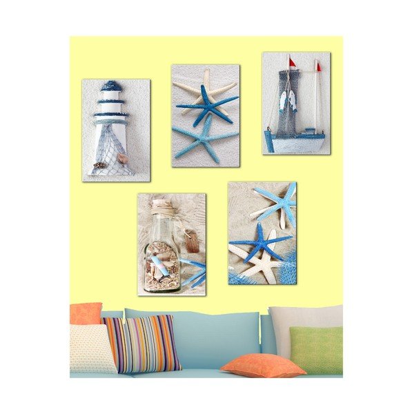 5 maalist koosnev komplekt Blue Sea - Tablo Center-image-1