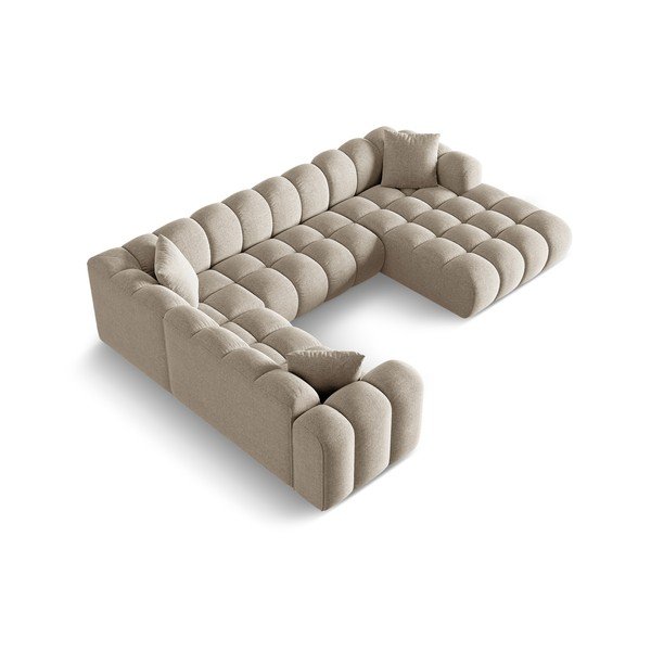 Helepruun šenillist nurgadiivan (vasak nurk/U-kujuline) Treno - Cosmopolitan Design-image-2