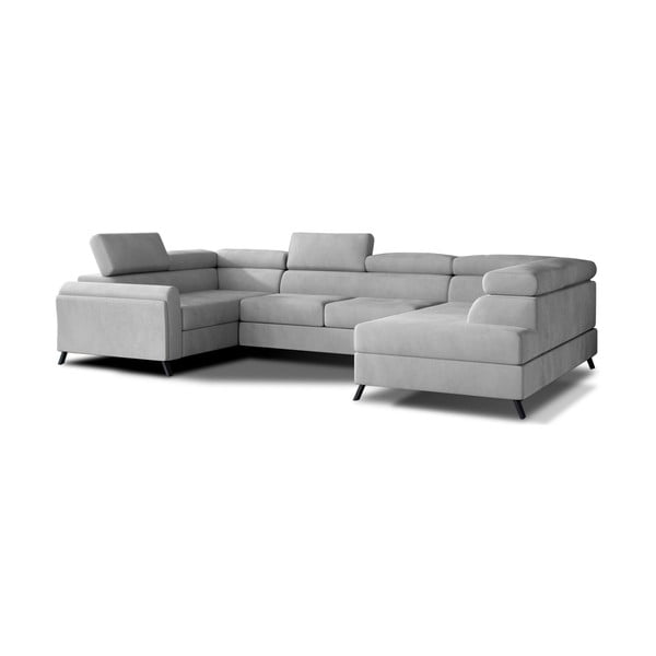 Helehall sametist lahtikäiv/sahtliga nurgadiivan (parem nurk/U-kujuline) Escada – ELTAP