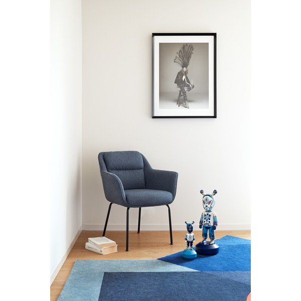 Sinine polsterdatud söögitool käetugedega Sadira - Teulat-image-1