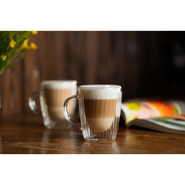 2 klaasist kruusid cappuccino jaoks (250 ml) komplektis Livio Duo - Vialli Design-image-3