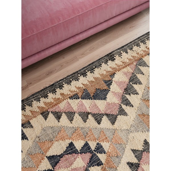 Hall käsitsi kootud džuudist vaip 80x200 cm Roya Parsa - Elle Decoration-image-4