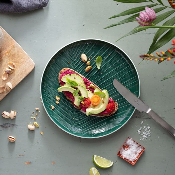 Valge ja roheline portselanist taldrik Villeroy & Boch Leaf, ⌀ 24 cm it's my match - Villeroy&Boch-image-1