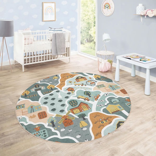 Pestav laste mänguvaip ø150 cm Farmer's Life - Mila Home-image-3