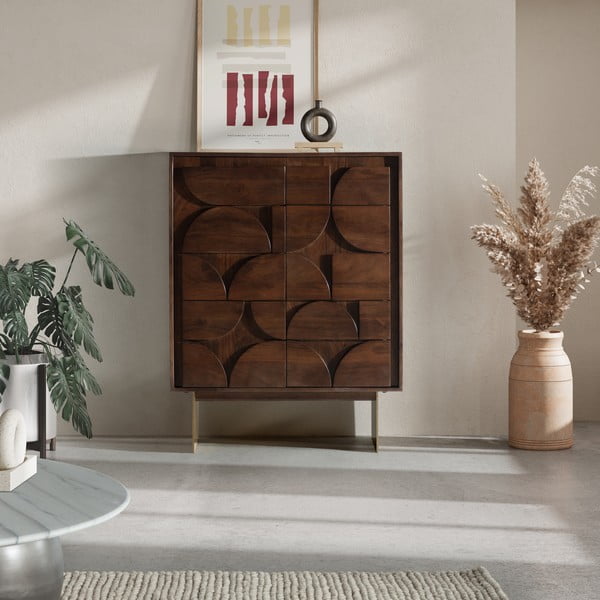 Pruun mangopuidust kapp 90x120x40 cm Trisha - MOME-image-1