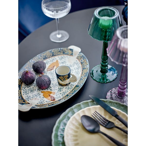 Sinised/kreemid kivikeraamikast espressotassid 2tkkomplektis 55 ml Hezha - Bloomingville-image-3