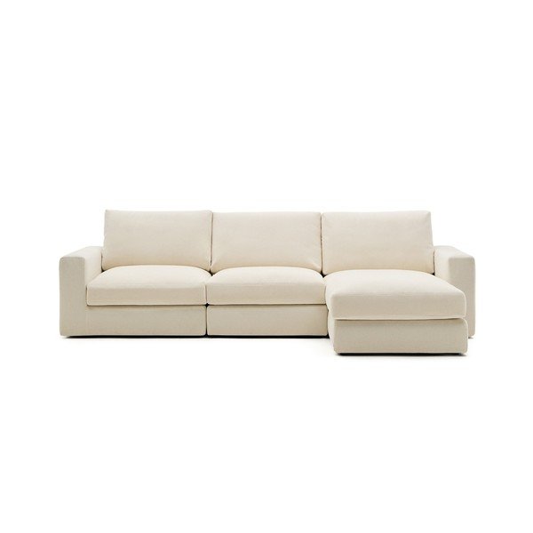 Beež šenillist nurgadiivan (parem nurk) Alea - Kave Home