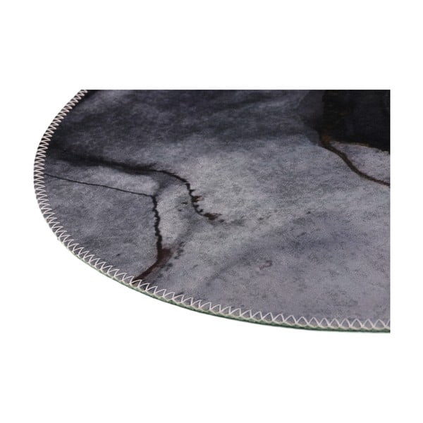 Must-valge pestav ümmargune vaip ø 80 cm - Vitaus-image-2