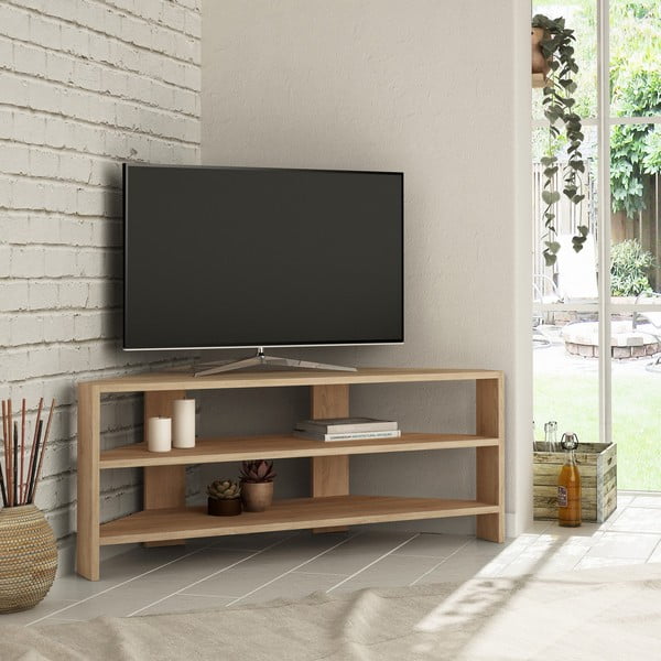 Tammespoonist TV-alus 114x45x36 cm Thales Corner - Kalune Design-image-1