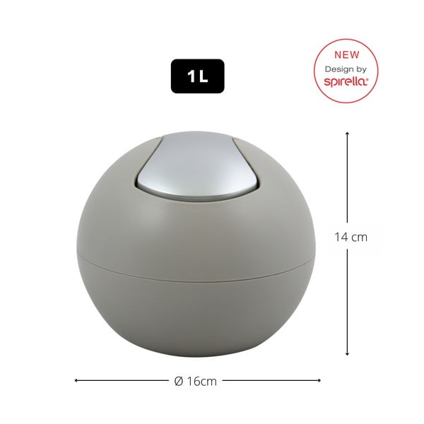 Hall prügikast 1 l Bowl Matt - Spirella-image-2