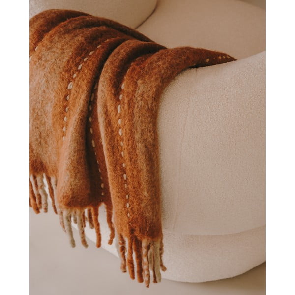 Villast ja segakiududest valmistatud tekk 130x170 cm Mayela - Kave Home-image-2