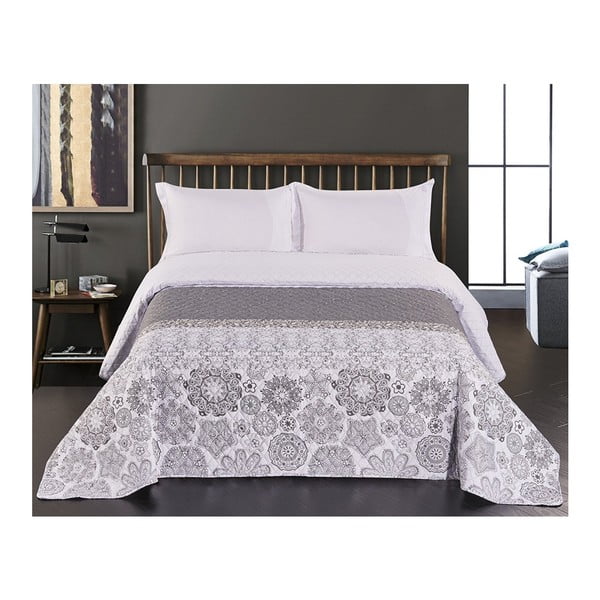 Valge ja hall kahepoolne mikrofiiber voodiplaat , 260 x 280 cm Alhambra - DecoKing-image-4