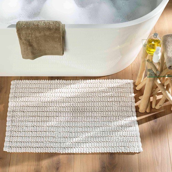 Valge vannitoamatt 50x80 cm Voltis - douceur d'intérieur-image-1