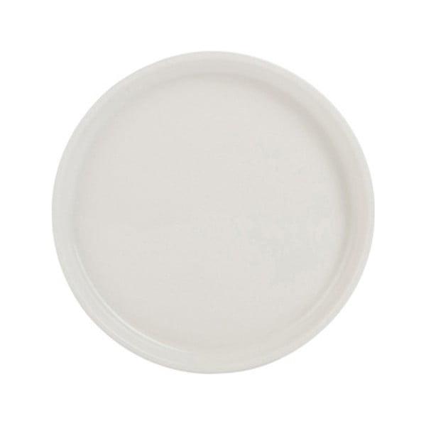 Bílý talíř J-Line Edge, 12 cm