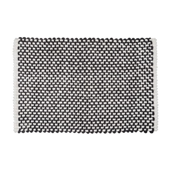 Must-valge tekstiilist vannitoamatt 50x80 cm Covelo - Wenko