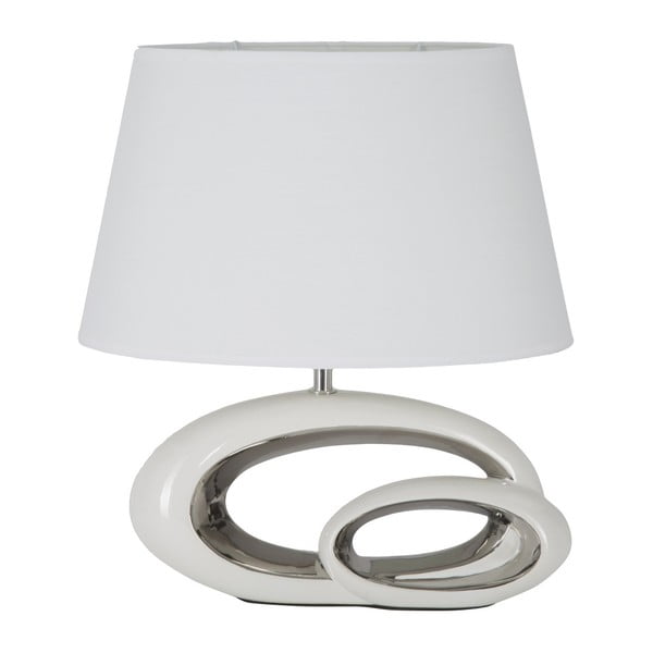 Bílá stolní keramická lampa Mauro Ferretti Le Havre, 36 cm