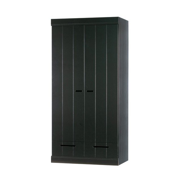 Mustast männist riidekapp 94x195 cm Connect - WOOOD-image-3