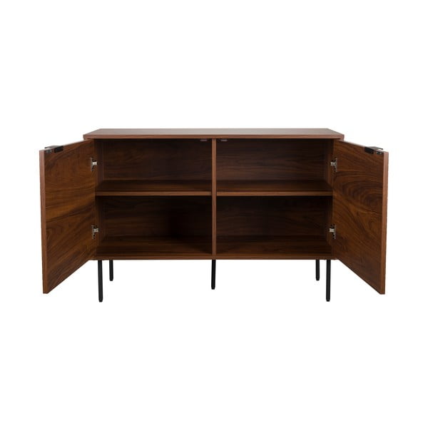 Pruun pähklipuidu spoonist kummut 110x74x40 cm Stripes - White Label-image-2