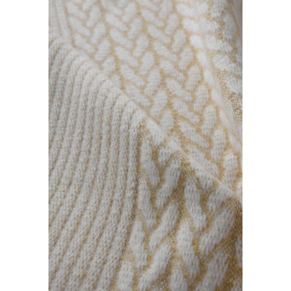 Helepruun pleed puuvilla seguga 140x180 cm Olympus – Euromant-image-2