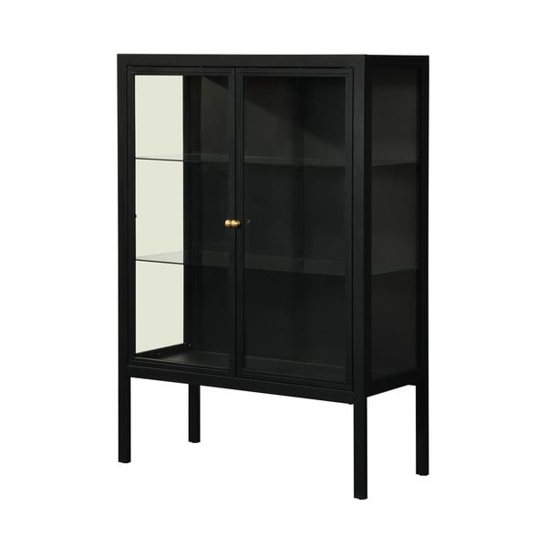 Must kaheukseline vitriinkapp , kõrgus 140 cm Alva - Støraa-image-2