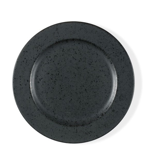 Černý kameninový dezertní talíř Bitz Basics Black, ⌀ 22 cm