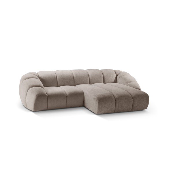 Beež sametist nurgadiivan (parem nurk) Diana - Micadoni Home-image-2