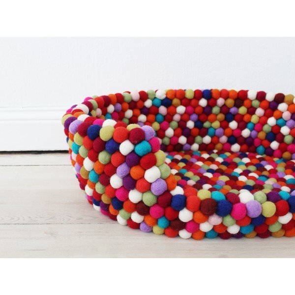 Tumepunane pallivillane lemmikloomavoodi Ball Pet Basket, 40 x 30 cm - Wooldot-image-1