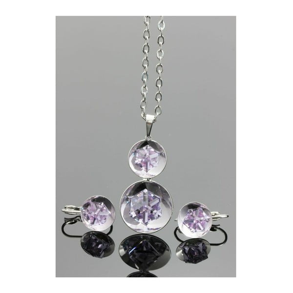Set Swarovski Elements Inside Drops Violet